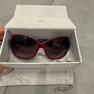 Dior | Accessories | Dior Deep Red And Purple Sunglasses  display picture 2